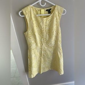 H&M Yellow Lace Dress size 14- fits like a 12.